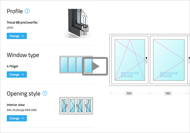 Window configurator preview